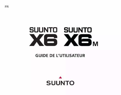 Mode d'emploi SUUNTO X6