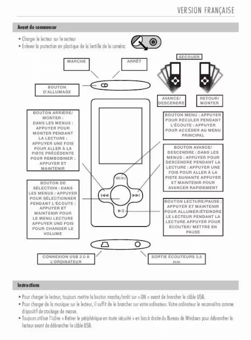 Mode d'emploi SWEEX MP520SE