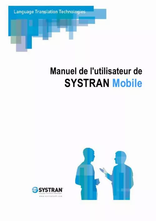 Mode d'emploi SYSTRAN SYSTRAN MOBILE 5