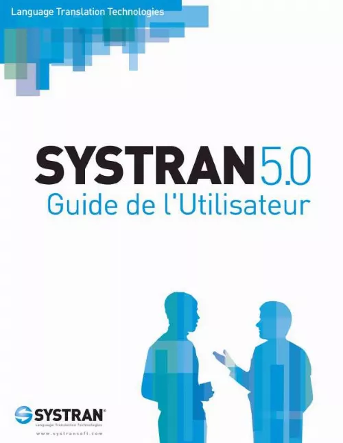 Mode d'emploi SYSTRAN SYSTRAN 5.0