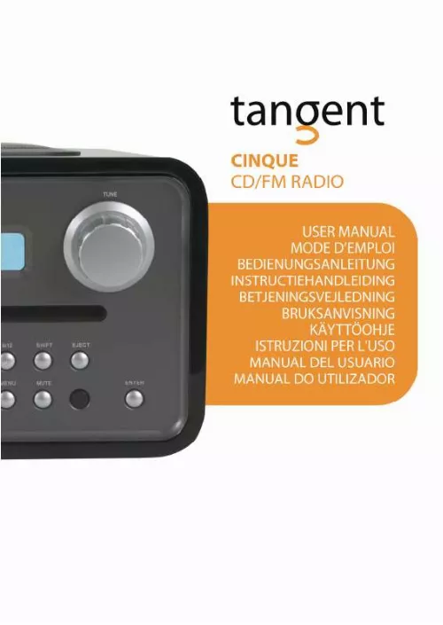 Mode d'emploi TANGENT CINQUE CD-FM