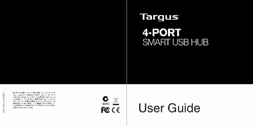 Mode d'emploi TARGUS 4-PORT SMART USB HUB