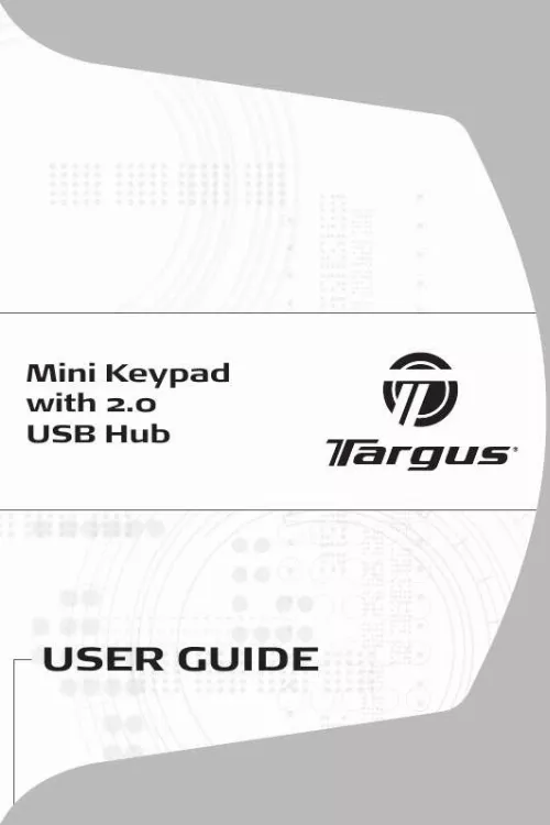 Mode d'emploi TARGUS MINI KEYPAD WITH 2.0 USB HUB