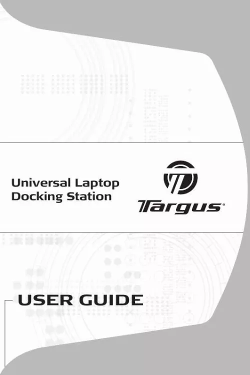 Mode d'emploi TARGUS UNIVERSAL LAPTOP DOCKING STATION