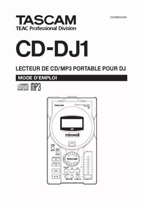 Mode d'emploi TASCAM CD-DJ1