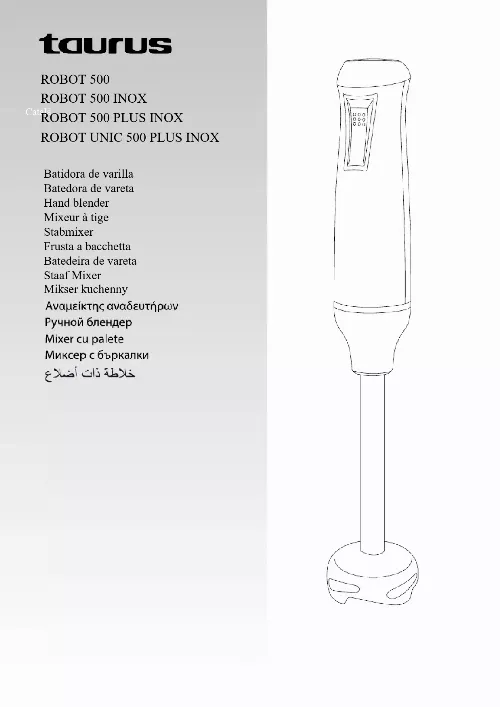 Mode d'emploi TAURUS ROBOT 500 PLUS