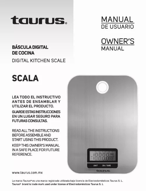 Mode d'emploi TAURUS SCALA