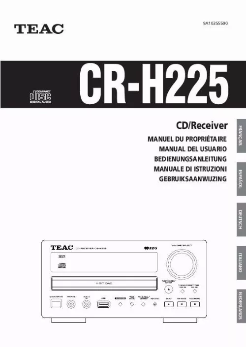 Mode d'emploi TEAC CR-H225
