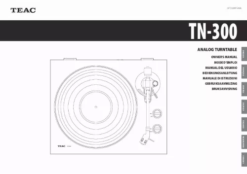 Mode d'emploi TEAC TN-200