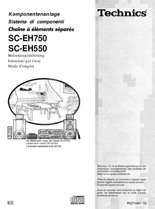 Mode d'emploi TECHNICS SC-EH750