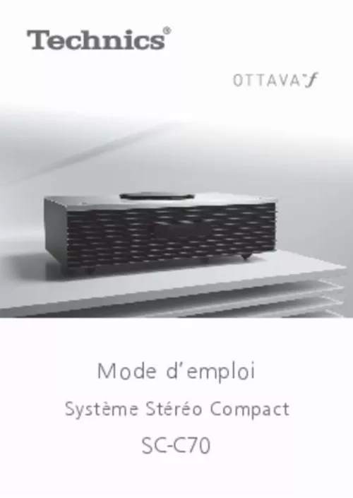 Mode d'emploi TECHNICS SCC70EGS