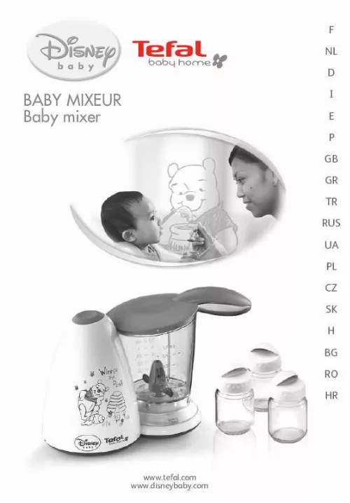 Mode d'emploi TEFAL BABY HOME BABY MIXEUR