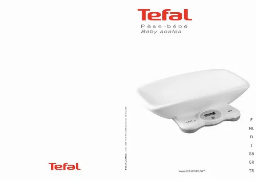 Mode d'emploi TEFAL PESE BEBE