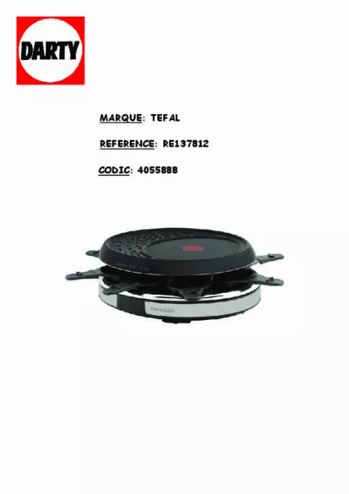 Mode d'emploi TEFAL RE137812