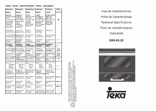 Mode d'emploi TEKA CHX-45.15