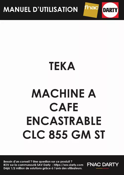 Mode d'emploi TEKA CLC 855 GM