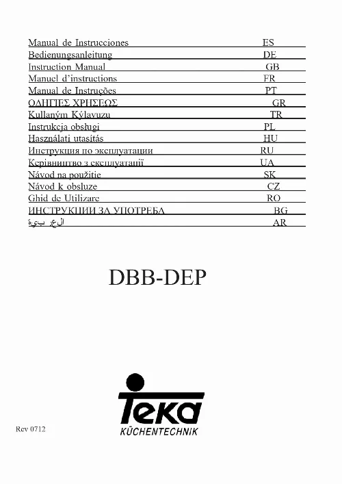 Mode d'emploi TEKA DBB 70