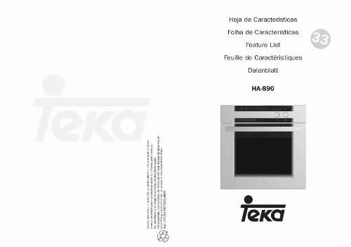 Mode d'emploi TEKA HA-890