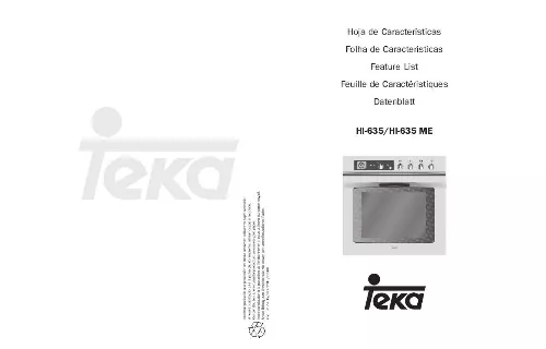 Mode d'emploi TEKA HI-635ME