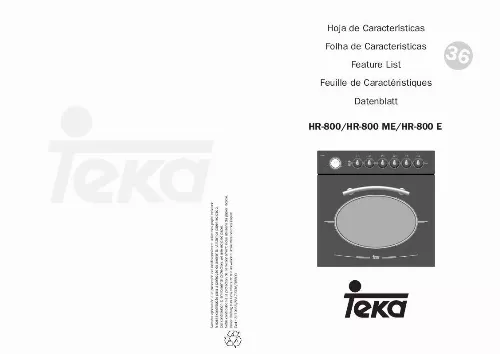 Mode d'emploi TEKA HR-800 E