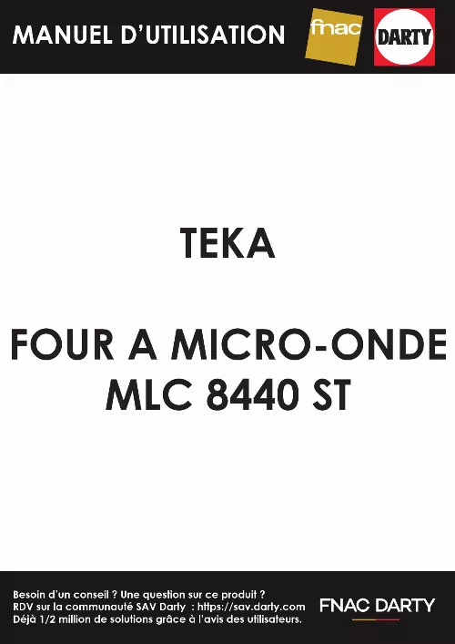 Mode d'emploi TEKA MLC 8440 ST
