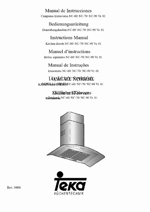 Mode d'emploi TEKA NC 785