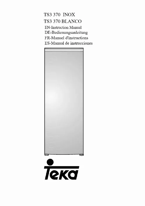 Mode d'emploi TEKA TS3 370