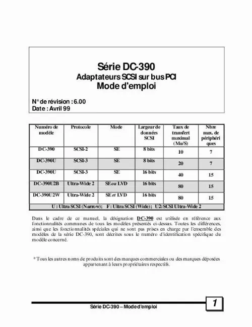 Mode d'emploi TEKRAM DC-390