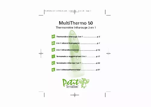 Mode d'emploi TERRAILLON MULTITHERMO 50