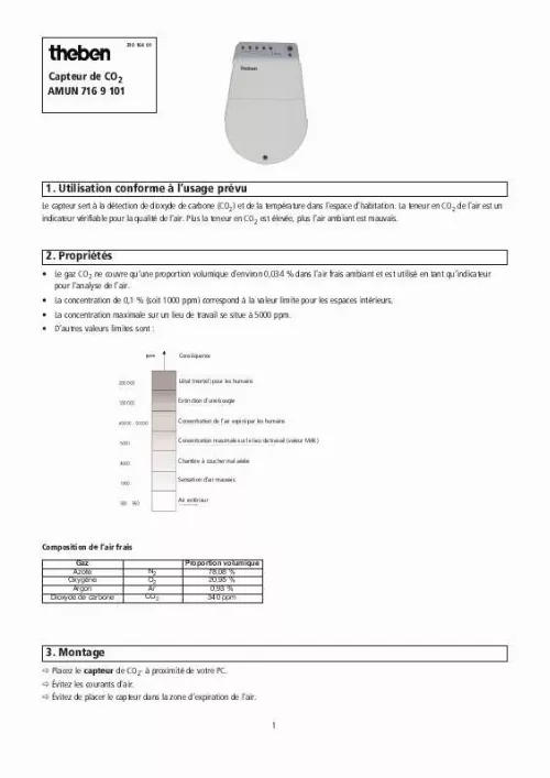 Mode d'emploi THEBEN CO 2 SENSOR