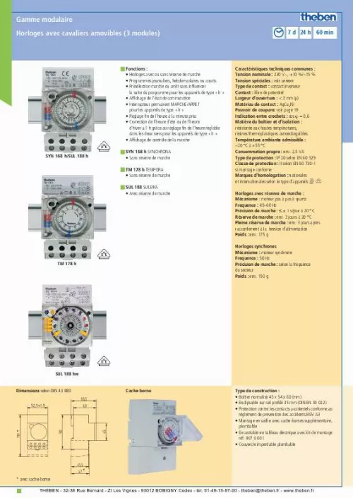 Mode d'emploi THEBEN SYN 188 G