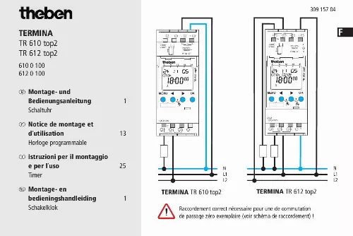 Mode d'emploi THEBEN TR 610