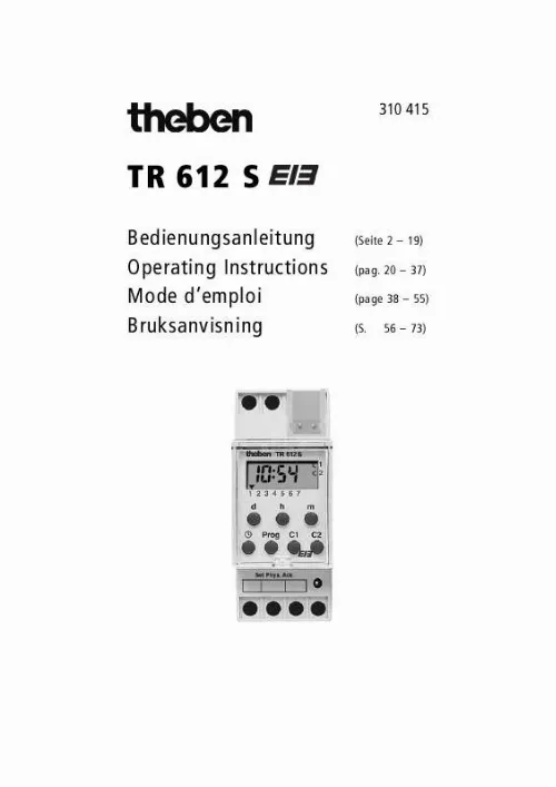 Mode d'emploi THEBEN TR 612 S