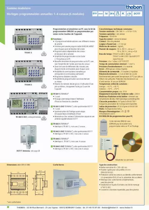 Mode d'emploi THEBEN TR 642 S DCF