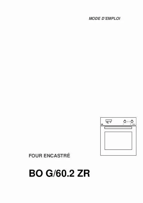 Mode d'emploi THERMA BO G/60.2 ZR