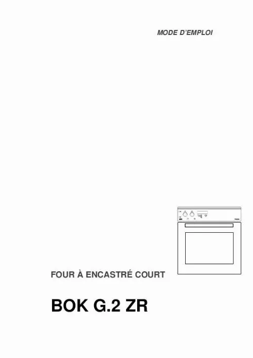 Mode d'emploi THERMA BOK G.2 ZR