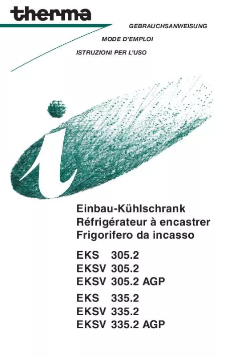 Mode d'emploi THERMA EKS 305.2 L SW