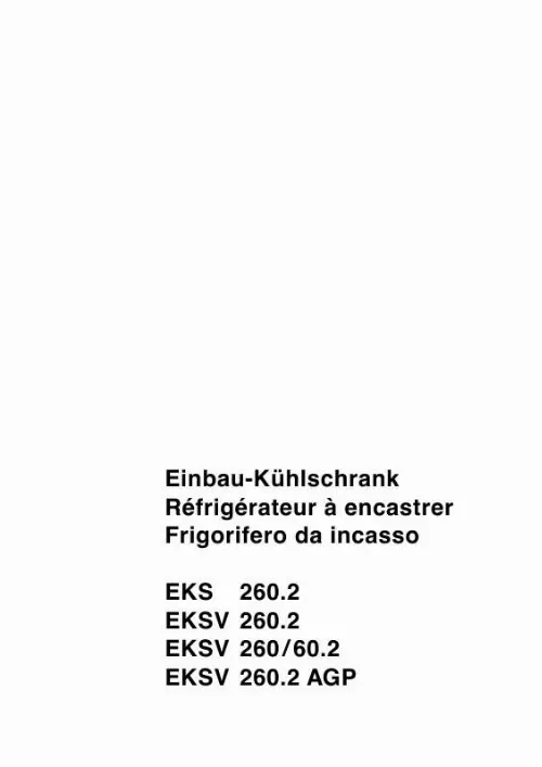 Mode d'emploi THERMA EKS262.2RWE