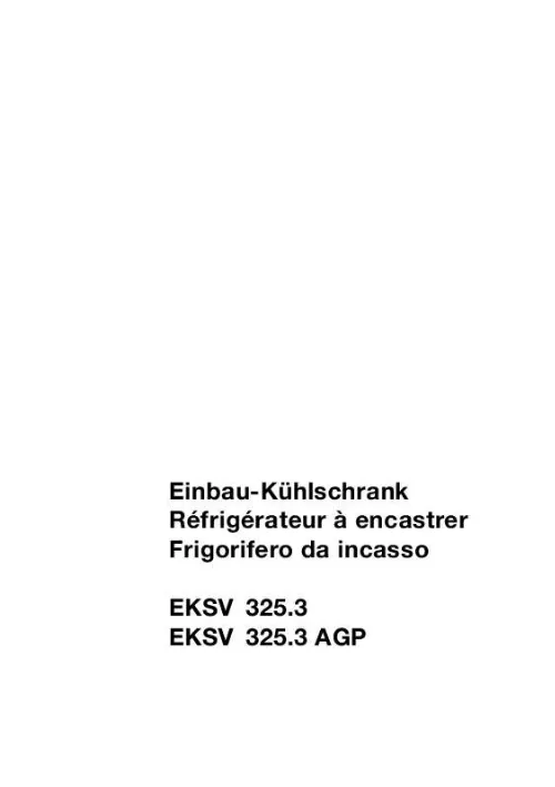 Mode d'emploi THERMA EKSV325.3LI