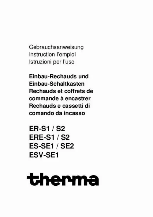 Mode d'emploi THERMA ER-S22E1/2