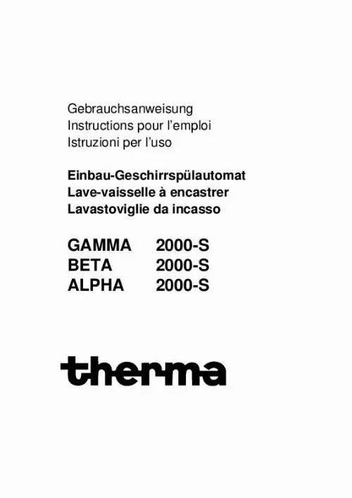 Mode d'emploi THERMA GSALPHA2000S