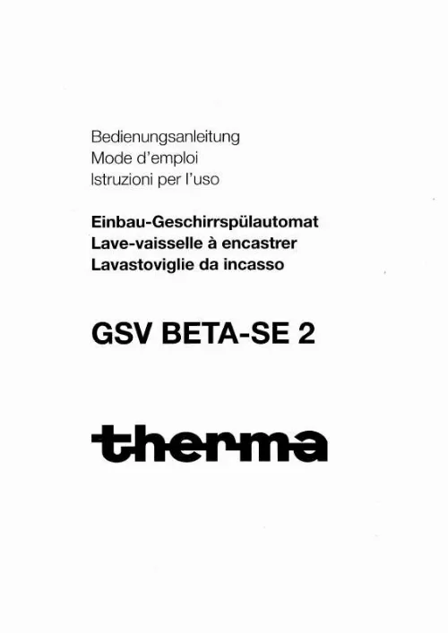 Mode d'emploi THERMA GSV BETA-SE2-W