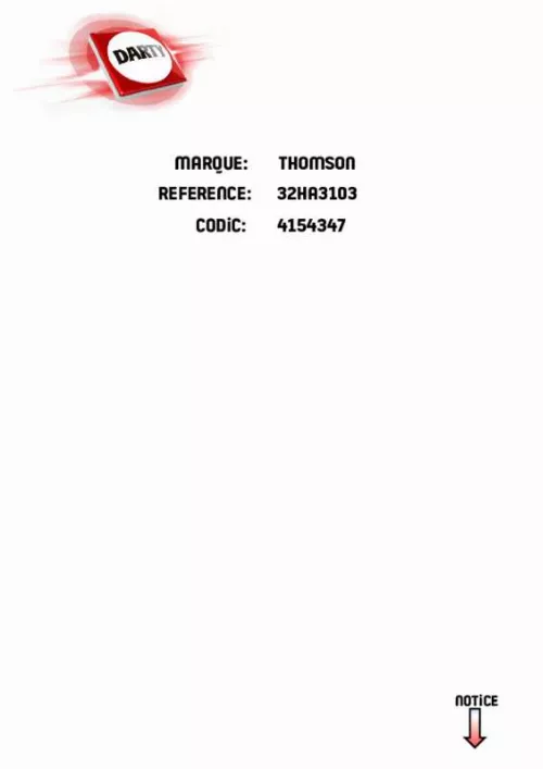 Mode d'emploi THOMSON 32FA3103