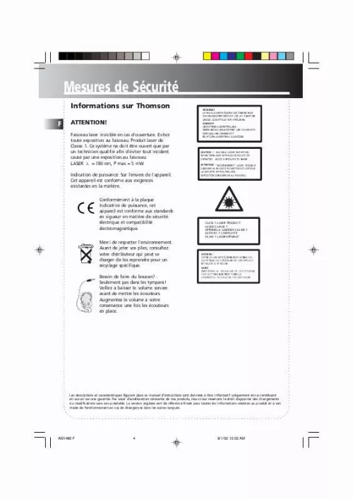 Mode d'emploi THOMSON AM1480