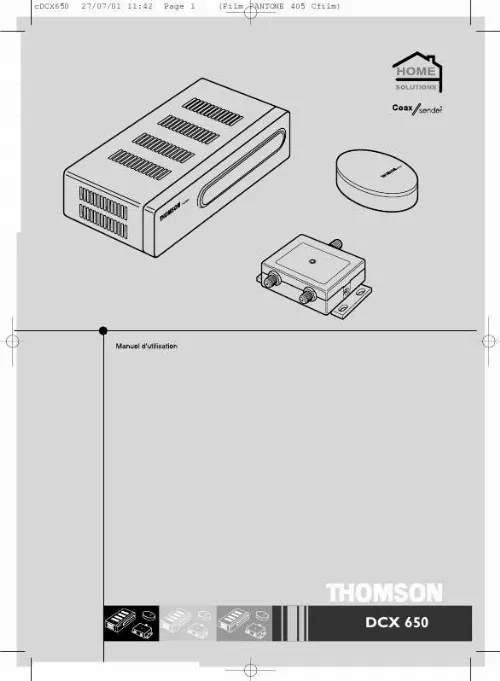 Mode d'emploi THOMSON DCX650