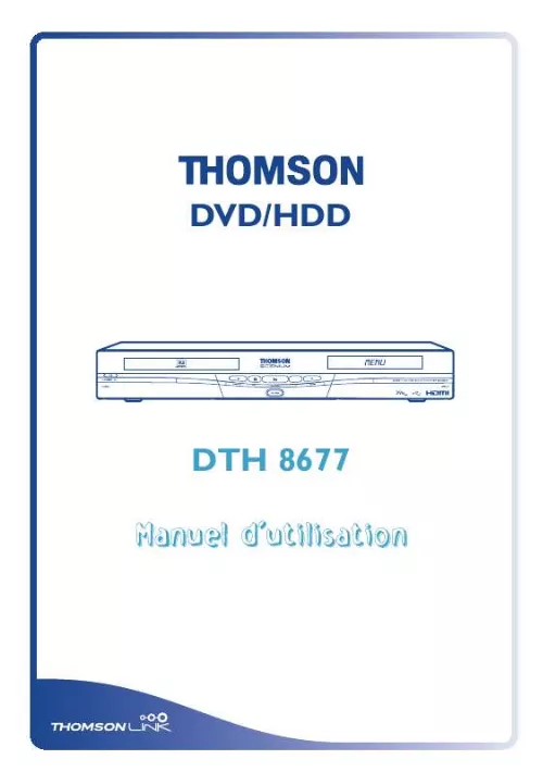 Mode d'emploi THOMSON DTH8677