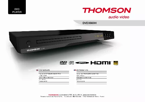 Mode d'emploi THOMSON DVD3660H