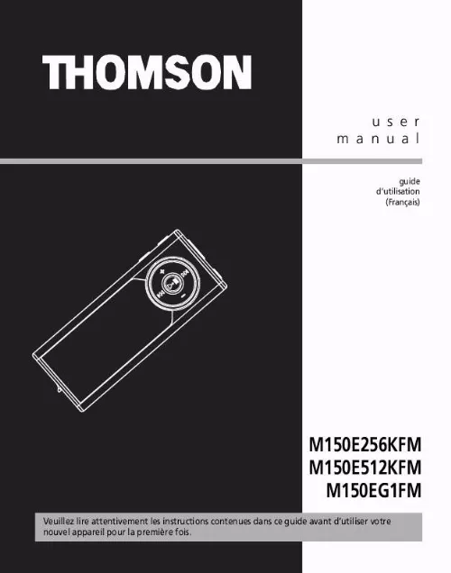 Mode d'emploi THOMSON M150EG1K