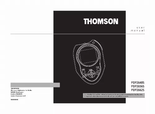 Mode d'emploi THOMSON PDP2656S
