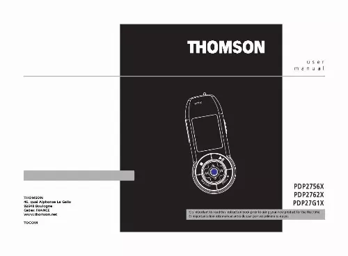Mode d'emploi THOMSON PDP27G1X